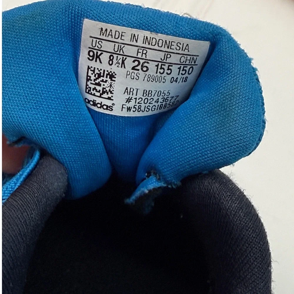 Adidas Lite Racer Kids Sneakers Size 9K Blue Mesh Athletic Running Shoes